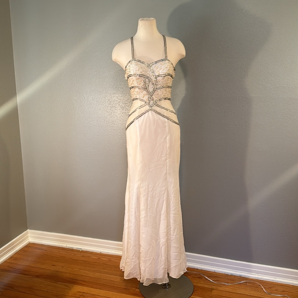 cross-listed               *SOLD*           Vintage 100% pure silk, winter white - Picture 4 of 10